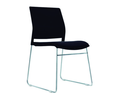 Silla tipo trineo, asiento y respaldo desarmable, modelo A-600.