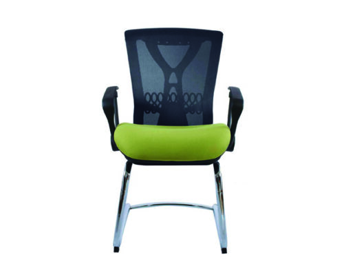 Sillón para visitante con respaldo de malla y asiento acojinado modelo BM 9513